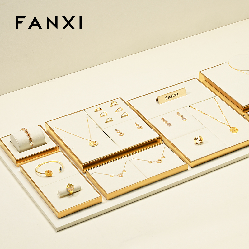 FANXI wholesale Beige Microfiber jewelry organizer
