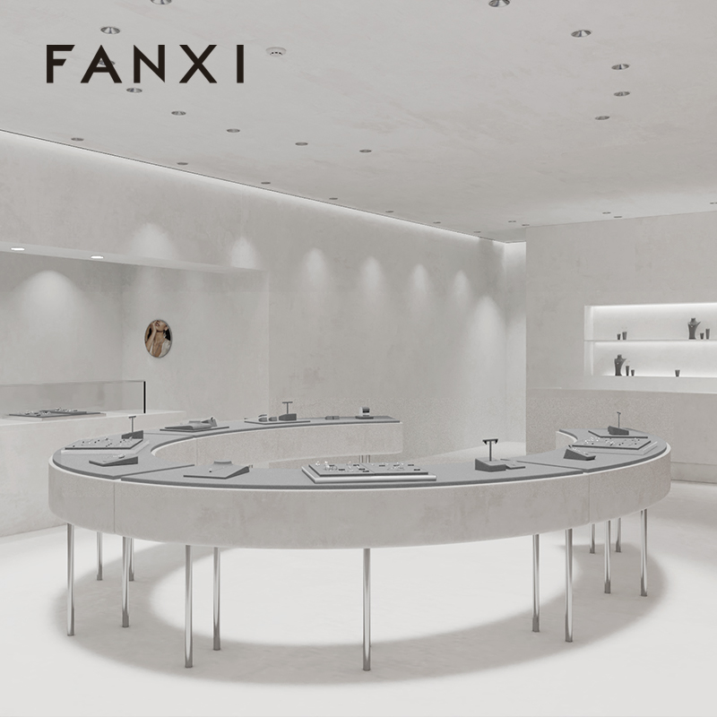 FANXI high end Grey Microfiber earring display