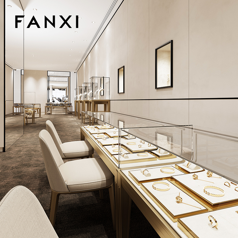 FANXI wholesale Beige Microfiber jewelry organizer