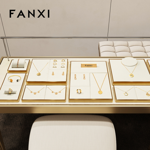 FANXI wholesale Beige Microfiber jewelry organizer