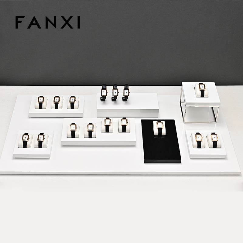 FANXI luxury Black Baking paint watch display set