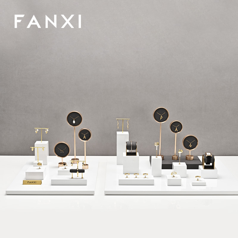 FANXI high end Black Baking paint and metal jewelry display