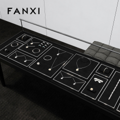 FANXI fashion Black metal luxury jewellery display