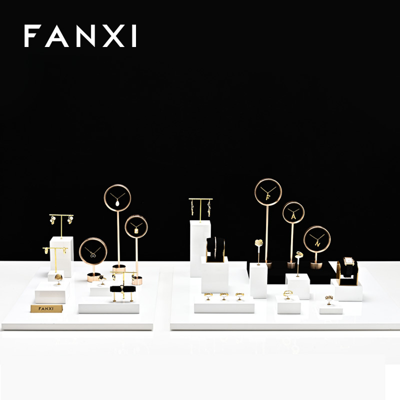 FANXI high end Black Baking paint and metal jewelry display