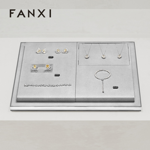 FANXI high end Grey Microfiber earring display