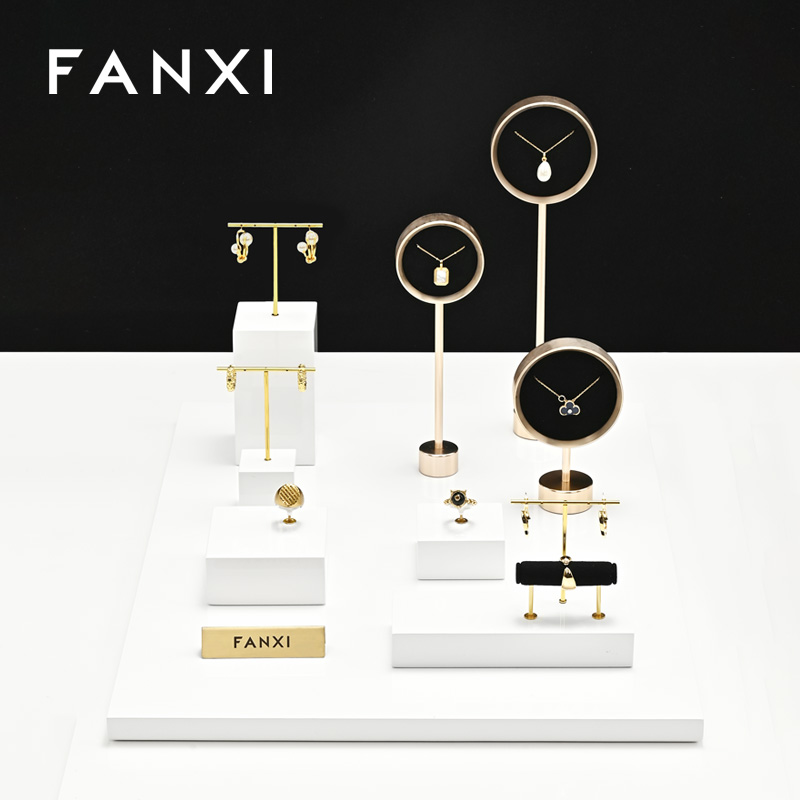 FANXI high end Black Baking paint and metal jewelry display