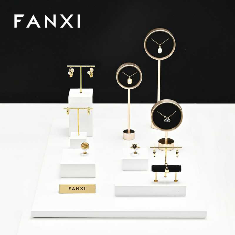 FANXI high end Black Baking paint and metal jewelry display