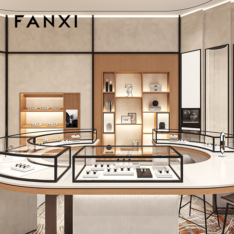 FANXI luxury Black Baking paint watch display set