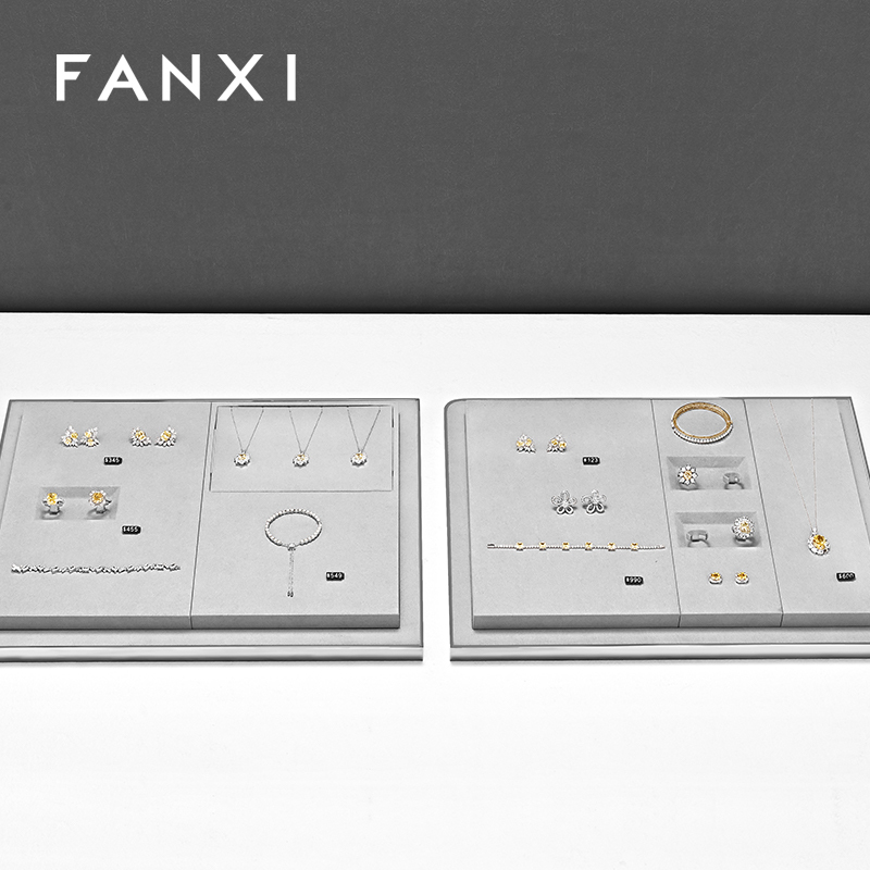 FANXI high end Grey Microfiber earring display