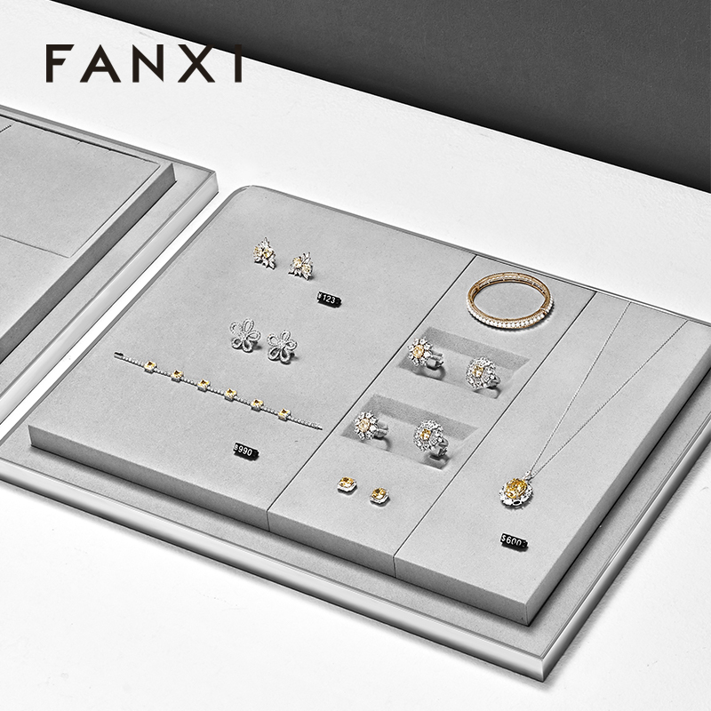 FANXI high end Grey Microfiber earring display