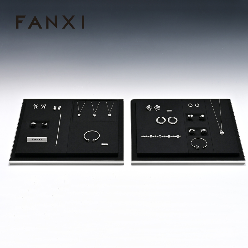 FANXI Hot sale Black metal luxury jewellery display