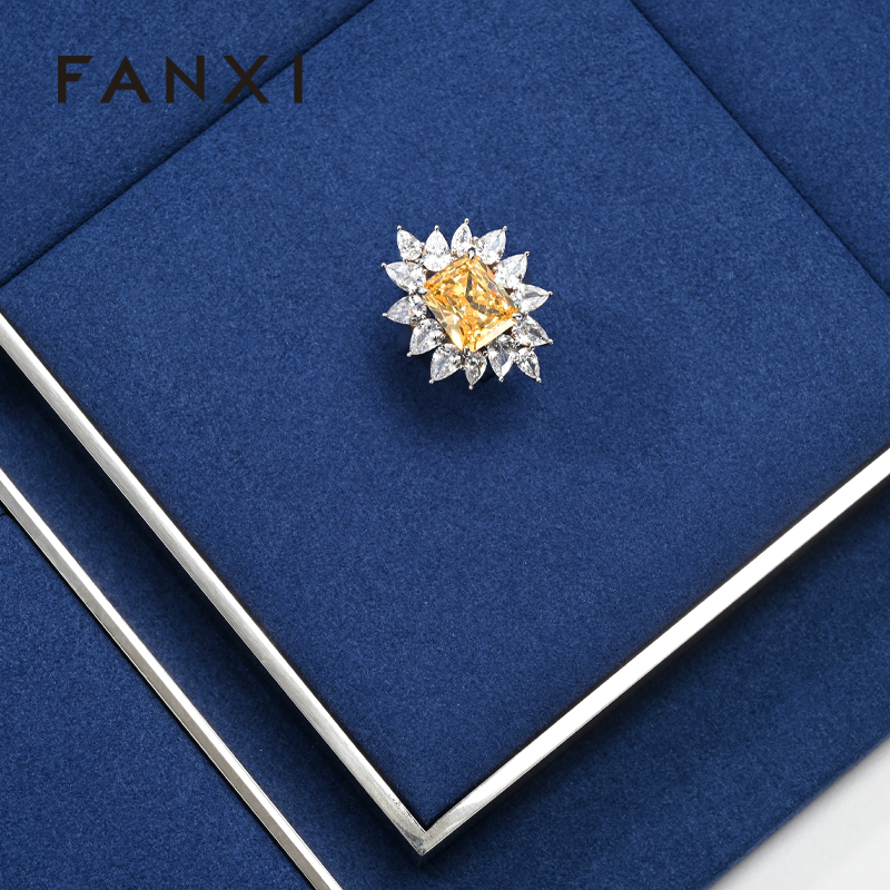 FANXI Custom Blue microfiber luxury jewellery display