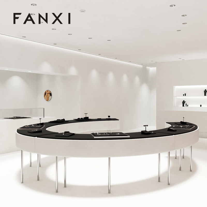 FANXI Hot sale Black metal luxury jewellery display