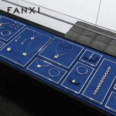 FANXI Custom Blue microfiber luxury jewellery display