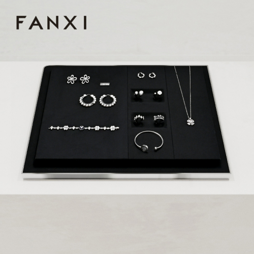 FANXI Hot sale Black metal luxury jewellery display