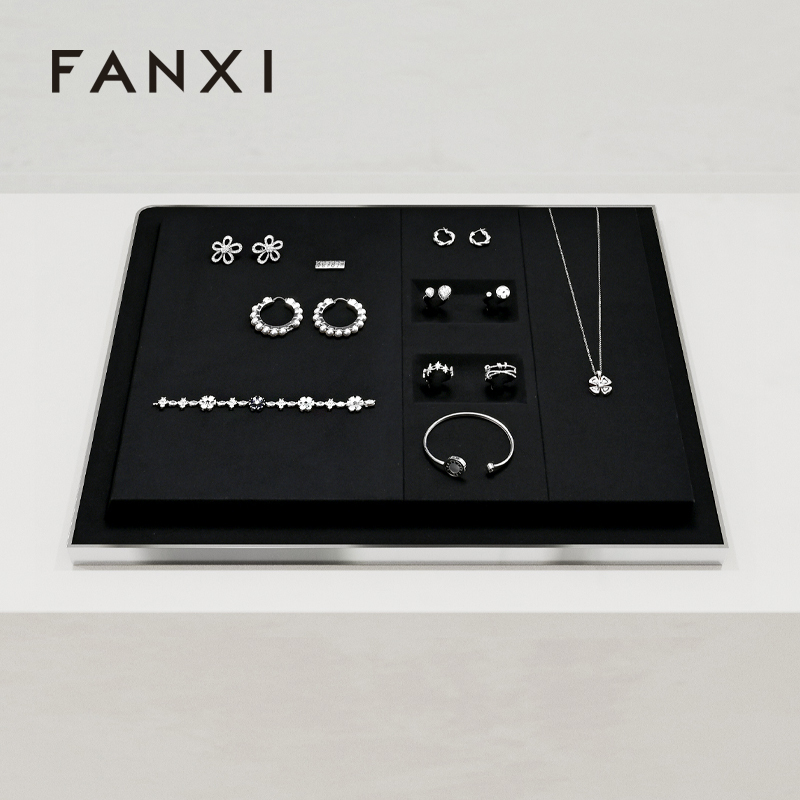 FANXI Hot sale Black metal luxury jewellery display
