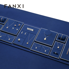 FANXI Custom Blue microfiber luxury jewellery display