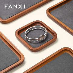 Solid wooden jewellery ring display jewelry tray