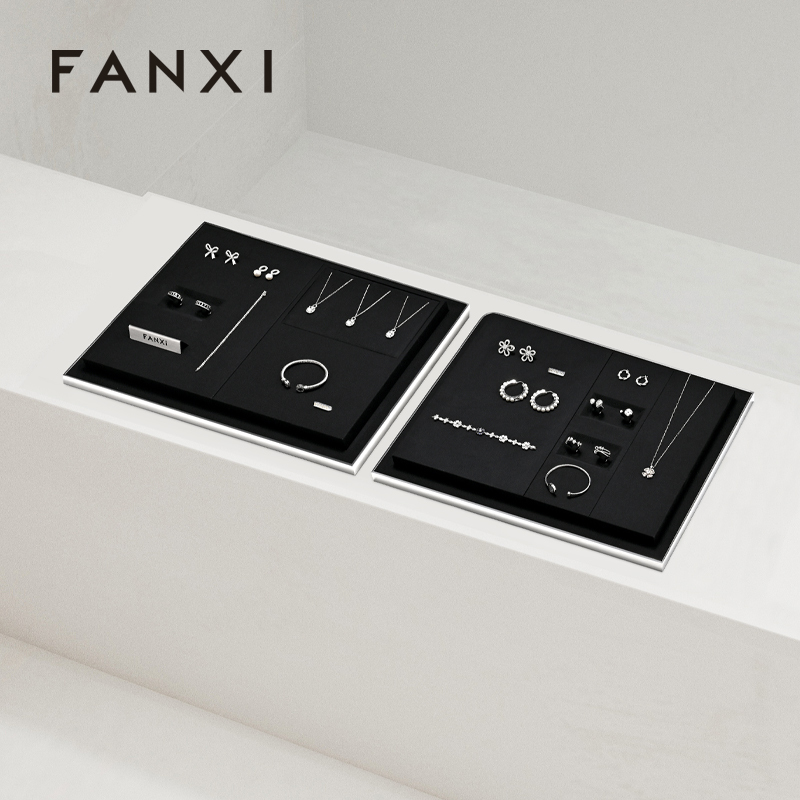 FANXI Hot sale Black metal luxury jewellery display