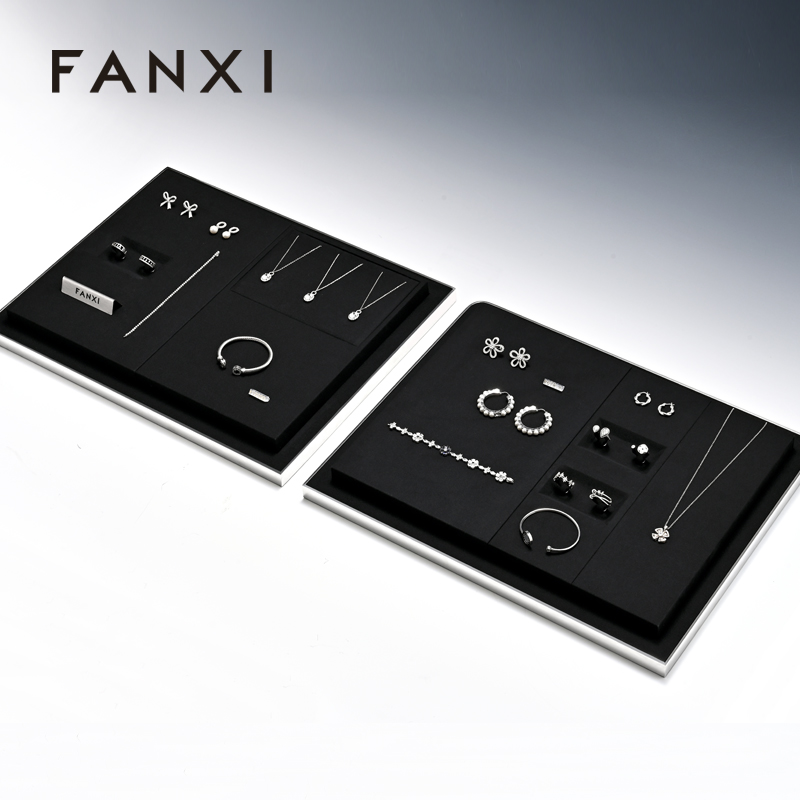 FANXI Hot sale Black metal luxury jewellery display