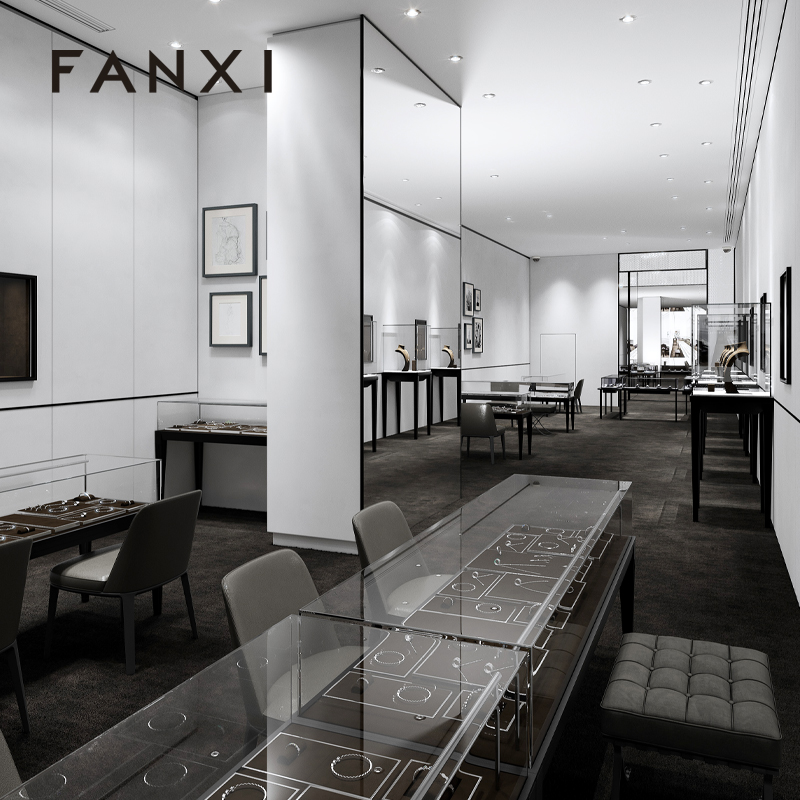 FANXI New arrival Coffee color metal Jewelry Display