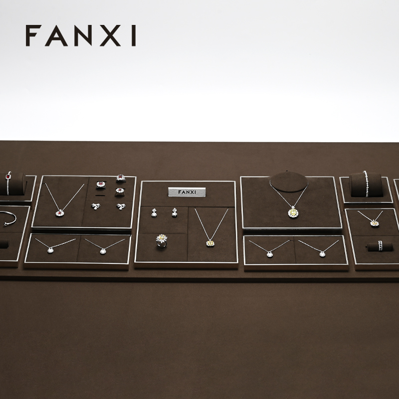 FANXI New arrival Coffee color metal Jewelry Display