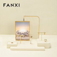 FANXI New arrival Beige Microfiber Jewelry display set