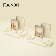 FANXI New arrival Beige Microfiber Jewelry display set