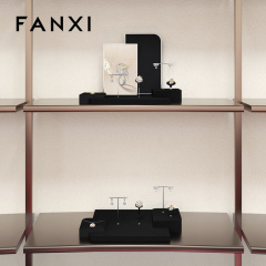 FANXI Fashion Black Microfiber Jewelry display set