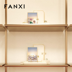 FANXI New arrival Beige Microfiber Jewelry display set