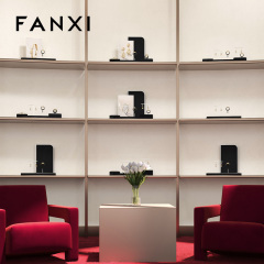 FANXI Fashion Black Microfiber Jewelry display set