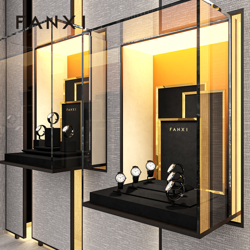 FANXI Custom Beige and black microfiber Jewelry set
