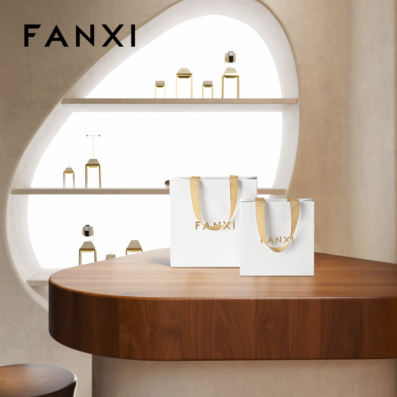 FANXI Hot sale Paper white Jewelry bag