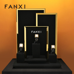 FANXI Fashion Microfiber black metal Jewelry display