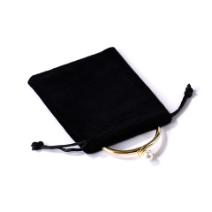 FANXI Fashion Velvet Black Jewelry Pouch