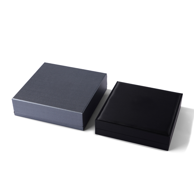 FANXI Wholesale Leather Silk Black Necklace Box