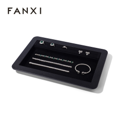 FANXI New arrival Black Microfiber Jewelry Tray