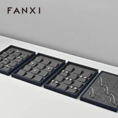 FANXI High end leather and microfiber Jewelry Display Plate