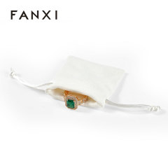 FANXI Off-white Suede Jewelry bags