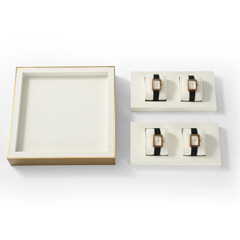 FANXI Custom Beige Metal leather Watch display props