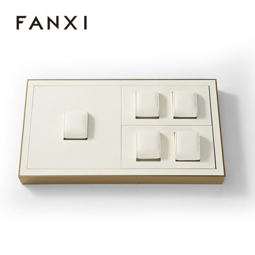 FANXI Custom Beige Metal leather Watch display props