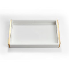 FANXI Luxury white Metal leather Jewelry plate