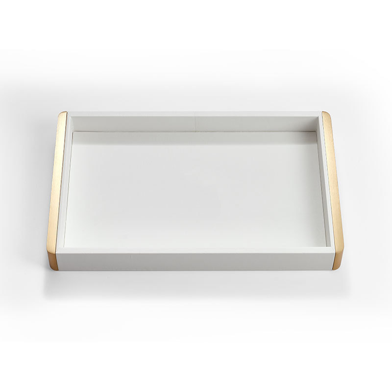 FANXI Luxury white Metal leather Jewelry plate