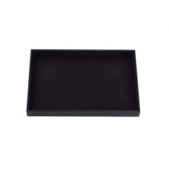 FANXI Luxury Black Metal leather Jewelry plate