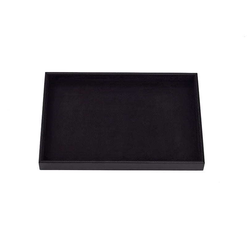 FANXI Luxury Black Metal leather Jewelry plate