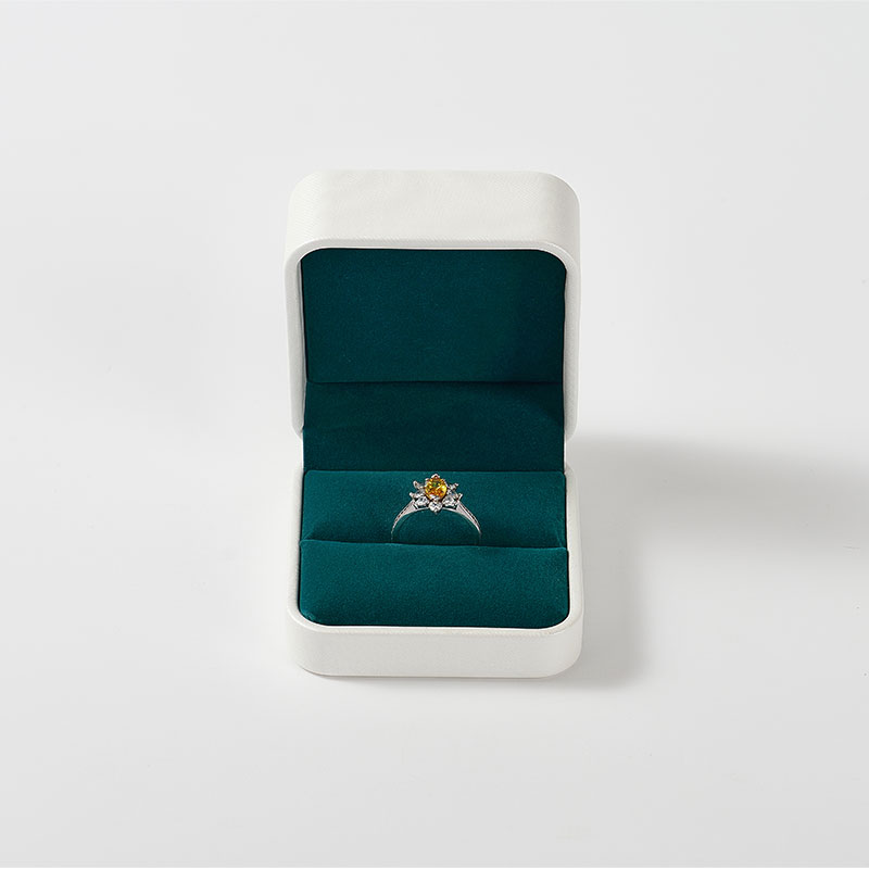 FANXI Custom Green leather Ring Box