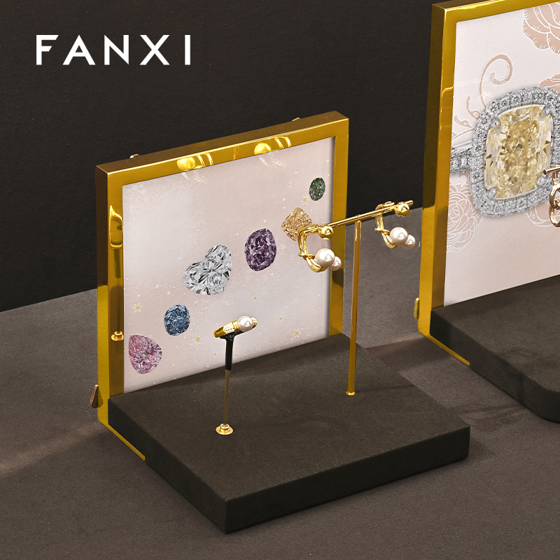 FANXI High end metal coffee Jewelry display set