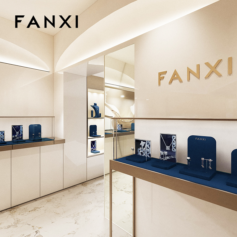 FANXI Luxury Multi-color metal Jewelry display set