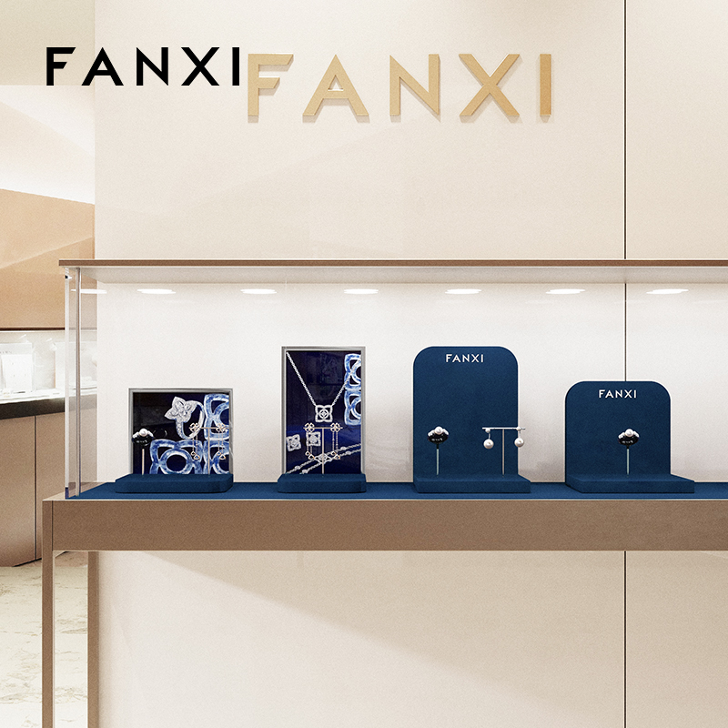 FANXI Luxury Multi-color metal Jewelry display set