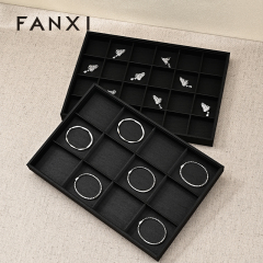 FANXI New arrival Black Silk Jewelry display tray